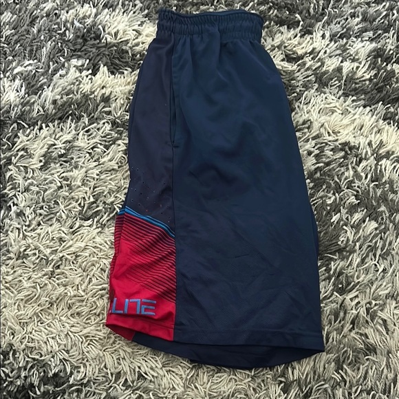 Nike Dri-FIT Dark Blue Shorts with Light Blue Trim - Picture 1 of 4